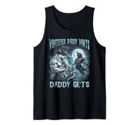 Whatever Daddy Wants Daddy Gets Cool Funny Alpha Wolf Meme Tank Top