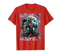Whatever Daddy Wants Daddy Gets Funny Cringe Alpha Wolf Meme T-Shirt, Men, Red, XX-Large