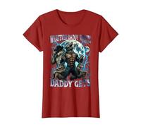 Whatever Daddy Wants Daddy Gets Funny Cringe Alpha Wolf Meme T-Shirt, Women, Cranberry Red, X-Large