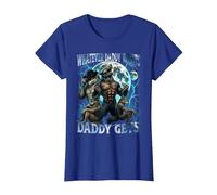 Whatever Daddy Wants Daddy Gets Funny Cringe Alpha Wolf Meme T-Shirt, Women, Royal Blue, Small