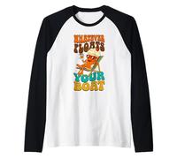 Whatever Floats Your Boat Retro Root Beer Float Summer Raglan Baseball Tee