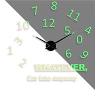 Whatever,i am late anyway Frameless Luminous Acrylic Clock,DIY Wall Clock with Mirror Stickers,Modern Large Clock for Home Decor-37
