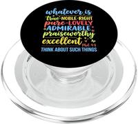 Whatever Is True Noble Right Pure Philippians 4 8 Verse PopSockets PopGrip for MagSafe