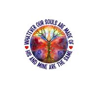 "Whatever Our Souls Are Made Of" Emily Bronte Quote 6x9" Soft Cover Notebook, An Inspirational Notebook featuring a beautiful, rainbow tree of life ... and inspiration to be your best self!