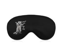 Whatever Raccoon Comfortable Sleep Eye Mask Soft Covers for Sleeping with Adjustable Strap