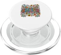 Whatever Retro Hippie Flower Floral Graphic for Women PopSockets PopGrip for MagSafe