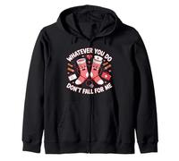 Whatever You Do Dont Fall for Me RN PCT CNA Nurse Valentines Zip Hoodie