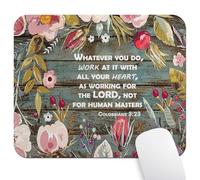 Whatever You Do Work at It with All Your Heart Moue Pad, Wooden Desk Mat