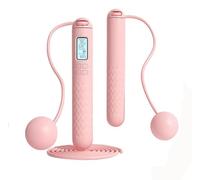 Whateveri/Runaivete/Indicatek Skipping Rope with Counter,Smart Cordless Jump Rope Weighted for Fitness, Adjustable Digital Counting Gravity Ball Skipping For Burn Calories (pink)
