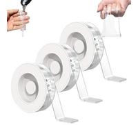 Whateveri Tape - Extra Large Double Sided Tape, Clear & Tough Tapes, Stronger Than Nails, Sided Tapes Heavy Duty, Multipurpose Mounting, Residue-Free Removal (3PCS,197in/5m)