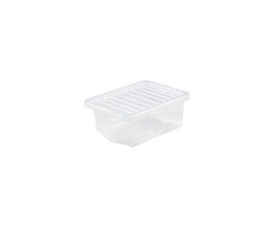 Whatmore "16 Litre Clear Crystal Stacking Plastic Storage Box And Lid Wham"