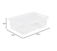 Whatmore 2 x 32 Litre Crystal Storage Box and Lid Single Unit