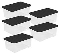 Whatmore 2 X Plastic Storage Boxes - Pack Of 5 (45 Litre)