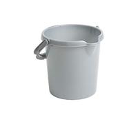 Whatmore Casa 5Lt Bucket Silver - Plastic Bucket Container Bins Kids Toy Storage Basket Tub Multi Purpose Water Household paint brush scuttle, paint holder, paint bucket