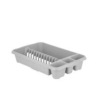 Whatmore High Grade Upcycled Soft Grey Plastic Dish Drainer Plate and Cutlery Rack Holder