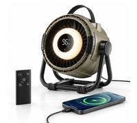 WHATOOK Camping Desk Fan: 20000mAh Rechargeable Long-Lasting with Remote