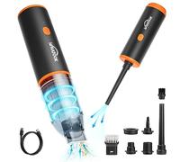 WHATOOK Compressed Air Cleaner for PC - Electric Air Duster, 10000RPM Super High Power Keyboard Cleaner with 3-Gear Speed, Led-Light (3 In 1 Handheld Air Duster & Vacuum)