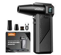 WHATOOK Compressed Air Duster：250000 RPM Super Power Electric Air Duster, Mini Blower with LED Display, 3 Gear Adjustable Air Dust Blower for Computer, Keyboard, Outdoor and Car Cleaning