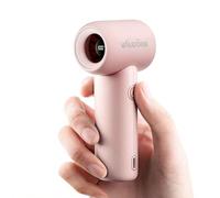 WHATOOK Mini Handheld Fan: Pocket Design Portable Fan Small Turbo Hand Held Fans, 5 Speed Lightweight USB Rechargeable Fan for Travel, Commuting, Home, Makeup, Skincare, Gifts for Women Pink