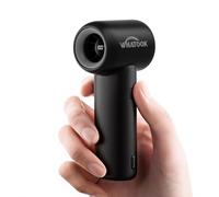 WHATOOK Mini Handheld Fan: Pocket Design Portable Fan Small Turbo Hand Held Fans, 5 Speed Lightweight USB Rechargeable Fan for Travel, Commuting, Home, Makeup, Skincare, Gifts for Women Men Black