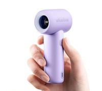 WHATOOK Portable Mini Handheld Fan, 18500 RPM Turbo Hand Fan, 5 Speed Small Personal Fan with LED Display, Ultra Lightweight USB Rechargeable for Travel, Commuting, Makeup, Gifts for Women Men, Purple