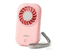 WHATOOK Slim Handheld Fan,Mini Portable High Speed Turbo Cooling Pocket Fan | Ultra Thin Light, USB C Rechargeable, Personal Summer Essential with Lanyard, Small Gifts for Women Girls Travel Makeup Lash