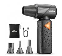 WHATOOK Upgrade Compressed Air Duster: 100-Level Stepless Speed Control, 100m/s Max Power, Cordless Electric Blower with 2026 Motor, Long Life, 4 Nozzles for PC Keyboard Car Cleaning Outdoor