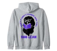What's A Ghost's Favorite Data Type Boo-Lean Boo Cute Ghost Zip Hoodie