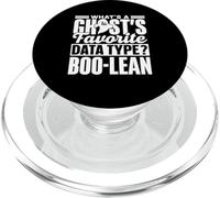 What's A Ghost's Favorite Data Type Boo-Lean Cute Ghost Boo PopSockets PopGrip for MagSafe