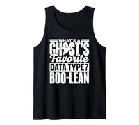 What's A Ghost's Favorite Data Type Boo-Lean Cute Ghost Boo Tank Top