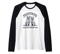 What's Better Than A Golden Retriever Two Goldens Dog Raglan Baseball Tee