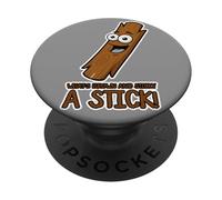 What's Brown and Sticky A Stick Funny Dad Joke Humor Message PopSockets Adhesive PopGrip