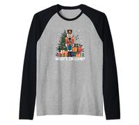 What's Crackin? Funny and Cute Nutcracker Raglan Baseball Tee