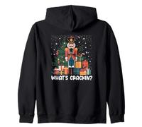 What's Crackin? Funny And Cute Nutcracker Zip Hoodie