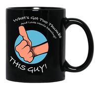 What's Got Two Thumbs and Loves Morris Dancing-Gift for Dance Lover Dancer Black Mug