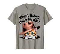What's Hiding Under My Hat? Funny Cat Lover Design T-Shirt