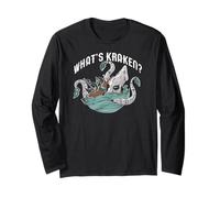 What's Kraken Funny Cephalod Meme Crackin' Pun Long Sleeve T-Shirt