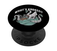 WHAT'S KRAKEN Funny Cephalod Meme Crackin' Pun PopSockets Adhesive PopGrip