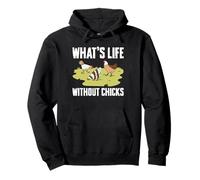 Whats Life Without Chicks Chicken Farmer Pullover Hoodie