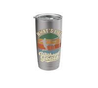 What's Life Without Goals Funny Retro Soccer Player Stainless Steel Insulated Tumbler