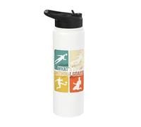 What's Life Without Goals Soccer Player Retro Design Stainless Steel Insulated Water Bottle