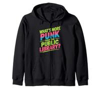 what's more punk than the public library cool librarian life Zip Hoodie