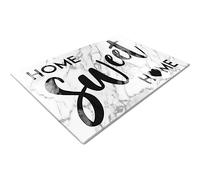 Whats On Your Wall Chopping Board | Glass Boards for Kitchens Worktop Savers Kitchen Cutting Non Slip Small Home Sweet Marble Effect