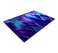 Whats On Your Wall.com Chopping Boards | Glass Worktop Savers | Heat Resistant | Catering Chopping Boards | Glass | Over The Sink Chopping Board | Large | Purple, Blue Abstract