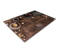 Whats On Your Wall.com Chopping Boards | Glass Worktop Savers | Heat Resistant | Catering Chopping Boards | Glass | Over The Sink Chopping Board | Large | Brown | 40 x30cm