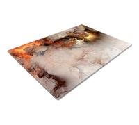 Whats On Your Wall.com Glass Chopping Board | 30 x20cm | Black, Grey, Orange | Tempered Glass | Non-Slip Feet | Hygienic | Heat Resistant