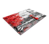 Whats On Your Wall.com Glass Chopping Board 50 x 40 | Kitchen Worktop Protector | Multifunctional Cutting Board | Work Top Savers | Kitchen Accessories | Extra Large | Red Big Ben London, CB-C1810C