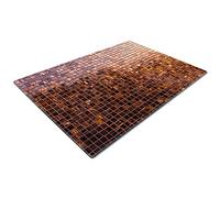 Whats On Your Wall.com Glass Chopping Board | Brown | 28x20cm | Rectangular | Non-Slip Feet