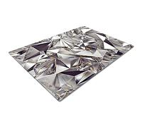 Whats On Your Wall.com Glass Chopping Board | Non-Slip, Heat Resistant, Hygienic | 30 x 20cm Rectangular | Grey Black Silver Effect