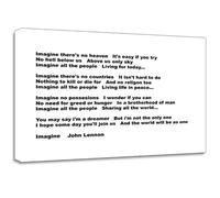 Whats On Your Wall.com John Lennon The Beatles Imagine Lyrics Music Canvas Art Print Poster